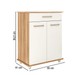 Armário de Cozinha 65 Cm Isis 2 Portas 1 Gaveta Freijó/Off White - Nicioli