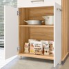 Armário de Cozinha 65 Cm Isis 2 Portas 1 Gaveta Freijó/Off White - Nicioli