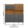 Cozinha Compacta Pitaya 7 Portas 2 Gavetas Amêndola/Grafito Prime Tx - Demobile