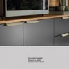 Cozinha Compacta Pitaya 7 Portas 2 Gavetas Amêndola/Grafito Prime Tx - Demobile