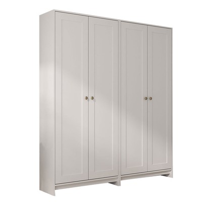 Armário Multiuso Americano 4 Portas 8 Prateleiras Branco - Pnr Móveis