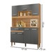 Cozinha Compacta Magazin 7 Portas 1 Gaveta Freijó/Chumbo - Nicioli