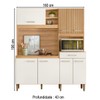 Cozinha Compacta Yara 7 Portas 1 Gaveta Ripado 3d Freijó/Off White - Nicioli