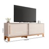 Rack para TV Até 65 Polegadas Mondrian 2 Portas Ripado 3d Off White/Freijó - Caemmun