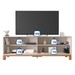 Rack para TV Até 65 Polegadas Mondrian 2 Portas Ripado 3d Off White/Freijó - Caemmun