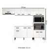 Armário de Cozinha Boston com Balcão para Pia 11 Portas 1 Gaveta Branco - Pnr Móveis