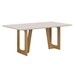 Mesa de Madeira 160 Cm Luna com Vidro Cinamomo/Off White - Valdemóveis