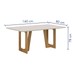 Mesa de Madeira 160 Cm Luna com Vidro Cinamomo/Off White - Valdemóveis