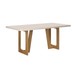 Mesa de Madeira 160 Cm Luna com Vidro Cinamomo/Off White 16407 - Valdemóveis