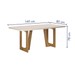 Mesa de Madeira 160 Cm Luna com Vidro Cinamomo/Off White 16407 - Valdemóveis