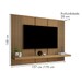 Painel para TV Até 47 Polegadas 1 Prateleira Bolonha Cinamomo/Off White Valdemóveis