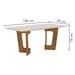 Mesa de Jantar 180cmx90cm Tampo de 25mm Luna Cinamomo/Off White Valdemoveis