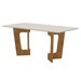 Mesa de Jantar 180cmx90cm Tampo de 25mm Luna Cinamomo/Off White Valdemoveis