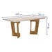 Mesa de Jantar 180cmx90cm Tampo de 40mm Luna Cinamomo/Off White Valdemoveis