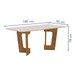 Mesa de Madeira Liz 180 Cm com Vidro 230 Cinamomo/Off White - Valdemoveis