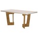 Mesa de Madeira Liz 180 Cm com Vidro Cinamomo/Off White - Valdemoveis