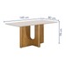 Mesa de Madeira Dora 160 Cm com Vidro 16395 Cinamomo/Off White - Valdemoveis