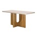 Mesa de Madeira Dora 160 Cm com Vidro Cinamomo/Off White - Valdemoveis