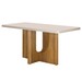 Mesa de Madeira Dora 120 Cm com Vidro Cinamomo/Off White - Valdemoveis