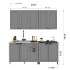 Cozinha Completa Firenze 10 Portas 2 Gavetas 6171.161 Chumbo/Titânio - Indékes