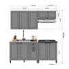 Cozinha Completa Firenze 10 Portas 2 Gavetas 6171.162 Chumbo/Titânio - Indékes