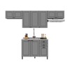 Cozinha Completa Firenze 10 Portas 2 Gavetas 6171.163 Chumbo/Titânio - Indékes