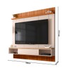 Painel para TV Até 65 Polegadas Vênus 1 Porta Ripado 3d Off White/Freijó - Caemmun