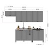 Cozinha Completa Firenze 12 Portas 2 Gavetas 6171.164 Chumbo/Titânio - Indékes