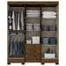 Guarda-Roupa Casal 6 Portas 3 Gavetas Castanho Hp Lírio - Pnr Móveis