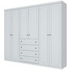Guarda-Roupa Casal Moscow 6 Portas 4 Gavetas Branco Hp - Pnr Móveis