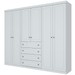Guarda-Roupa Casal Moscow 6 Portas 4 Gavetas Branco Hp - Pnr Móveis