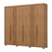 Guarda-Roupa Casal Ravé 6 Portas 4 Gavetas Flex Nature - Pnr Móveis