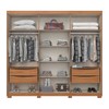 Guarda-Roupa Casal Ravé 6 Portas 4 Gavetas Flex Nature/Off White - Pnr Móveis