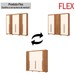 Guarda-Roupa Casal Ravé 6 Portas 4 Gavetas Flex Nature/Off White - Pnr Móveis