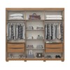 Guarda-Roupa Casal Ravé 6 Portas 4 Gavetas com Espelho Flex Nature - Pnr Móveis