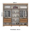 Guarda-Roupa Casal Ravé 6 Portas 4 Gavetas com Espelho Flex Nature - Pnr Móveis