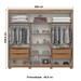 Guarda-Roupa Casal Ravé 6 Portas 4 Gavetas com Espelho Flex Nature - Pnr Móveis