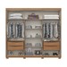 Guarda-Roupa Casal Ravé 6 Portas 4 Gavetas com Espelho Flex Nature/Off White - Pnr Móveis