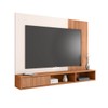 Painel para TV Até 55 Polegadas Ritmo 1 Porta Ripado 3d Freijó/Off White - Caemmun
