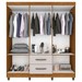 Guarda-Roupa Casal Diamante 6 Portas 2 Gavetas Cinamomo/Off White - Pnr Móveis