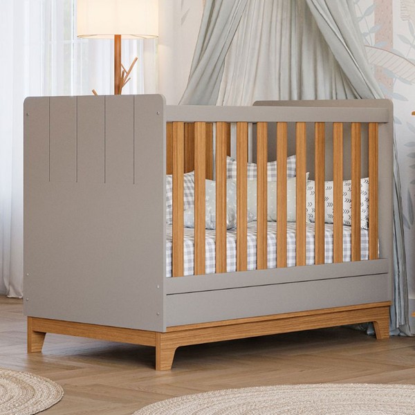 Berço Biscoito 100% Mdf Fendi/Nature - Permóbili