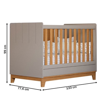 Berço Biscoito 100% Mdf Fendi/Nature - Permóbili