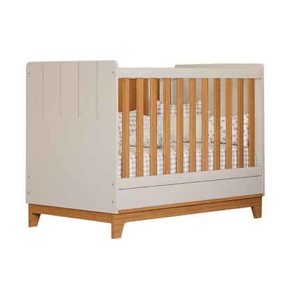 Berço Biscoito 100% Mdf Off White/Nature - Permóbili