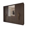 Guarda-Roupa Casal 6 Portas Aquiles Nogueira Touch - Panorama Móveis