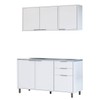 Cozinha Compacta Helena 120 Cm Helena 6 Portas 2 Gavetas Branco Neve - Panorama Móveis
