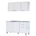 Cozinha Compacta Helena 120 Cm Helena 6 Portas 2 Gavetas Branco Neve - Panorama Móveis