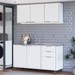 Cozinha Compacta Helena 120 Cm Helena 6 Portas 2 Gavetas Branco Neve - Panorama Móveis