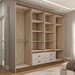 Guarda-Roupa de Casal Cassino 8 Portas 4 Gavetas 100% Mdf Lunar/Nogueira - Panorama Móveis