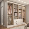 Guarda-Roupa de Casal Cassino 8 Portas 4 Gavetas 100% Mdf  Branco - Panorama Móveis