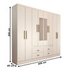 Guarda-Roupa de Casal Cassino 8 Portas 4 Gavetas 100% Mdf  Branco - Panorama Móveis
